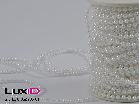 pearls chain 01 white 4mm X 20m